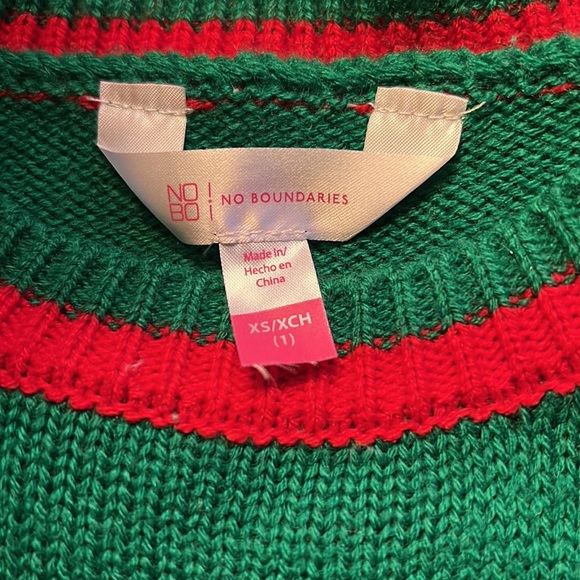 Not Another Ugly Sweater, Green Christmas Pullover with Bells, Tinsel & Sequins - Picture 8 of 9